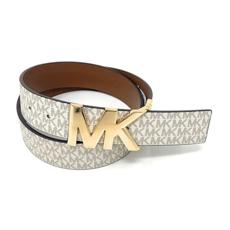 michael kors vanilla brown signature reversible belt s|Michael Kors reversible belt women's.